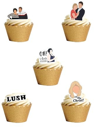 Orange Trading Dartmouth LTD 29 Stand Up Gav and Stace Style Edible Wafer Paper Cake Toppers Decorations