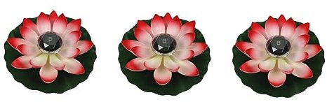 Artibetter 3 Stücke Einzigartige Lotus Form Solar Lichter Für Garten Dekorative Outdoor Rot
