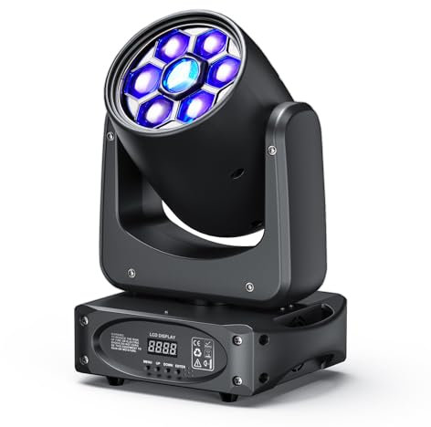 150W Lyre LED 6 Bee Eye Lumière de Scène RGBW 3 prismes 8 Gobos 8 couleurs DJ Disco Lumière dmx512 Tête Rotative Scène pour Fête Mariage Live Band Show Bar