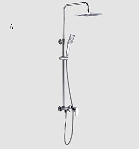 Ensemble de douche de salle de bain en acier inoxydable avec pommeau de douche à jet cascade mural et mitigeur à levier unique Design moderne pour une expérience de bain luxueuse