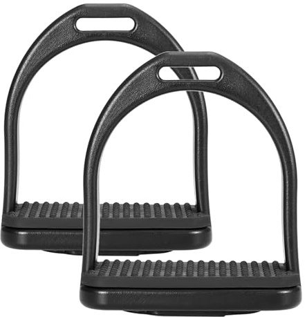 Moofey 2 PCS High Strength Stirrups, Plastic Horse Riding Stirrups with Non Slip Rubber Pad, Horse Riding Tool Accessories for Kids (Small)