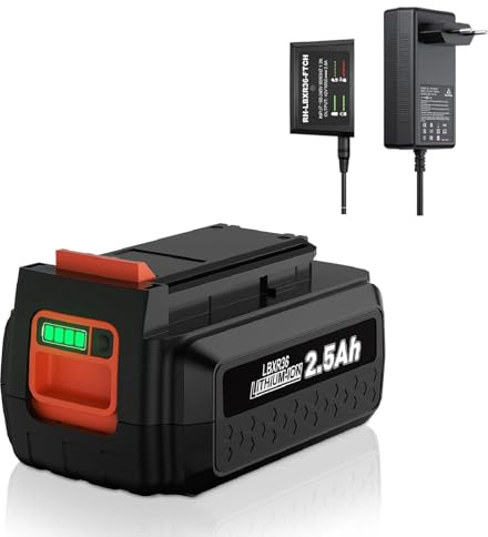 36V 2.5Ah Akku für Black und Decker + LCS40 Split Ladegerät für Black Decker 36V BL20362 BL2536 LBXR36 LBX1540 LBX2540 LBX2040 LBX36 Akku-Elektrowerkzeuge