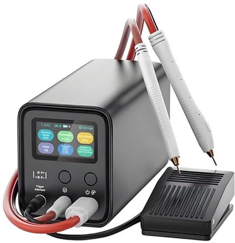 Poste à souder par points portable à supercondensateur 10 kW, écran LCD, stockage d'énergie réglable, trois modes, pédale, batterie, machine de soudage industrielle à monter soi-même
