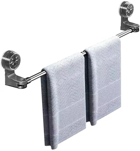 Dmuzsoih Porte-Serviettes à Ventouse pour Salle de Bains - Support Murale Réglable pour Serviettes - Accessoire pour Maison Bateau Chambre Salle De Bains Baignoire Dortoir Piscine Carrelage
