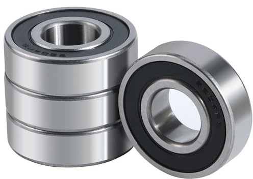4 Stück Kugellager, 6204-2RS Rillenkugellager | 20x47x14mm, geeignet für DIY, Drehbank, 3D-Drucker, Motoren, Generatoren und Gartengeräte usw