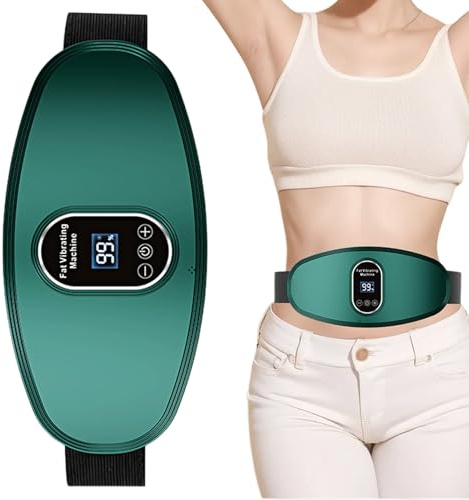 Yonuaret Massageur Abdominal Pour Éliminer La Graisse,Ceinture Vibrante Massante Pour Ventre Plat - Appareil de Stimulation Sans Fil à Niveaux Réglables Ceinture de Relaxation Brûle Graisse pour Sport