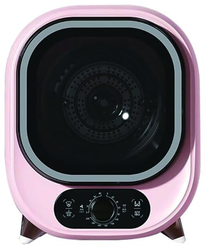Elektrisk Torktumlare, 450W Mini Klädtork Med Rostfri Trumma, Flera Värmelägen Och Timer, Tyst Drift, För Lägenhet, Studentboende Och Små Utrymmen Pink