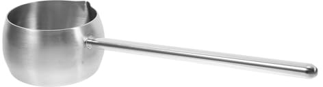Healeved Mestolo in Acciaio Inox 304 280ml con Manico lungo Antiscivolo, Cucchiaio per Riscaldare Olio, Utensile da Cucina Multifunzionale per Ristoranti, Mense e Uso Domestico