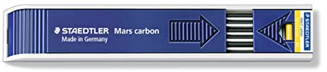 STAEDTLER mine Mars Carbon, astuccio contenente 12 mine 4H da 2 mm, 200-4H