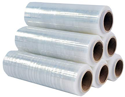 Stretchfolie 250 mm Wickelfolie 12 x Rolle Transparent 25 cm Frei Haus Folie zum Verpacken Verpackungsfolie Versandfolie Transportfolie Palettenfolie Handwickelfolie flexible hochwertige Qualität