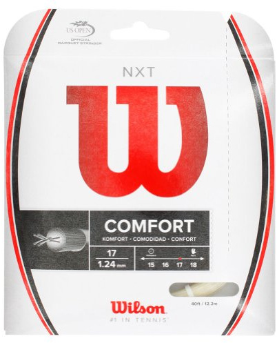 NXT Tennis String Set Wilson NXT Multifil 17 Gauge Tennisschläger Saite in Natur Farbe