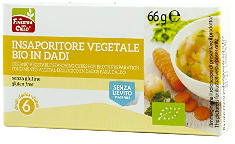 La Finestra Sul Cielo Brodo Vegetale senza Lievito - 6 Dadi Bio - 70 gr