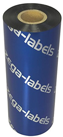 zega-labels Thermotransfer Farbband 156 mm x 300 m - zega blue (Wachs Premium) - Farbseite AUSSEN - Ribbon für Zebra ZM600, ZT420, ZT421-1 Zoll Kern Ø 25 mm - für Papieretiketten Bedruckung