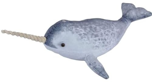 Wild Republic Narwhal, Soft Plush Toy, Gifts for Kids, Living Ocean,Grey,66cm, 25