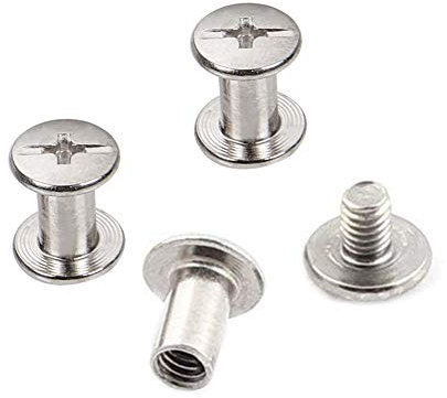INCREWAY Lot de 30 rivets Chicago plaqués nickel 5 mm x 8 mm