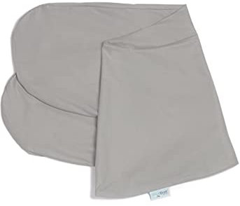 pic Bear Ersatzbezug für Stillkissen - hochwertige anschmiegsame Baumwolle für Lagerungskissen und Seitenschläferkissen - Classic 190 cm - Uni Metall