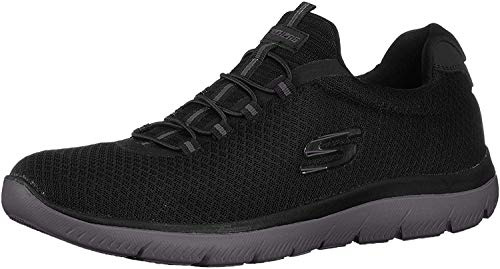 Skechers Mens Summits Sneaker, Black Mesh Trim, 5.5 UK
