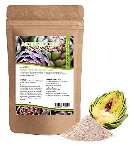 Mynatura Artischocken Extrakt Pulver I Artischocke I Gemahlen I 2,5% Cynarin I Hochwertige Pflanzenstoffe I Schonend verarbeitet (1x 100g)