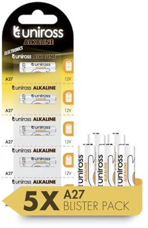 Uniross Batterie Batterie MN27 A27/27A 12V Spezialist Alkaline Batterien - Blister mit 5 Batterien