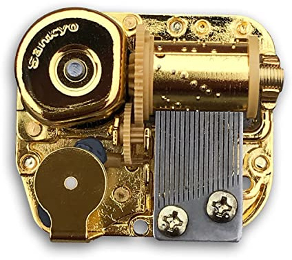 BinkeGG Play (Silent Night (Stille Nacht)) Spieluhr Ersatzteile Goldene Uhrwerk Sankyo Musikalischer Mechanismus für DIY Spieldose (Option 65 Melodien)
