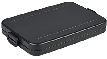 Mepal - Fiambrera Take A Break plana - Lonchera Ideal Para Bolsa De Portátil O Mochila - Lunch Box De Forma Plana para 2 Bocadillos O 4 Rebanadas De Pan - 800 ml - Nordic Black