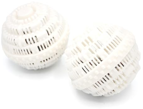 FISHTEC - Waschkugeln Eco – Sparsam – 2 Stück – natürlich – Keramikkugeln – für Waschmaschine – Reinigung – Eco-Logik – wiederverwendbar – 10 x 11 cm – REACH zertifiziert