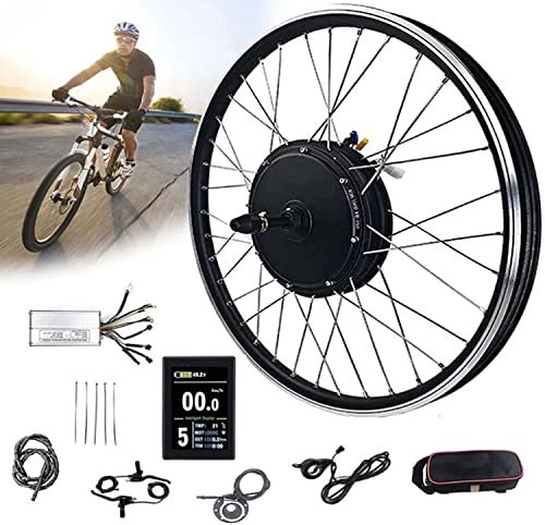 48V 1000W/1500W Ebike Rear Wheel Conversion Kit for Electric Bike 16/20/24/26/27.5/28/29/700C Rear Wheel Electric Bicycle Hub Motor Kit with Mountain Bike Rim,1500W-28in