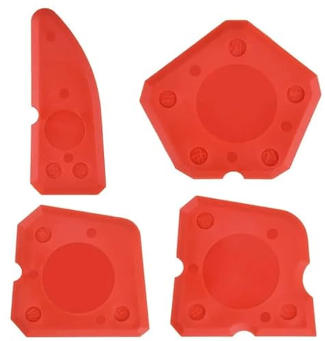 NEU KEYU® Silikon Abzieher und Silikonspritzen | Silikonabzieher | Silikonglätter | Fugenglätter | Aufsatz Kartuschenpistole flüssiges Silikon transparent Fugendüse (Abzieher Set)