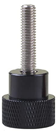 1 Stück M3 M4 Aluminiumlegierung Edelstahl Rändelschraube Handgriff Knopf Schrittschraube Schrauben Rot Schwarz Weiß (Color : Zwart, Size : M4x10-D12x20)