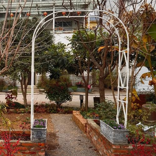 Rosenbogen für Kletterpflanzen und Rosen Gartenbogen aus Metall Torbogen Garten Rankgitter Rosenhilfe Stabiler Rankbogen Hochzeitsbogen für Garten Rasen Hinterhof