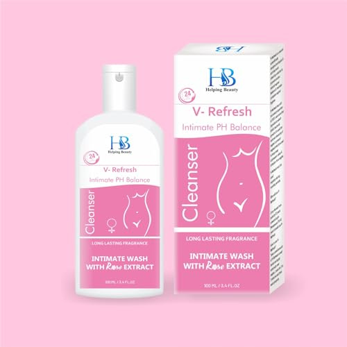 HB V-refresh Feminine Washes,Intimate Wash for Women with Rose Flavour, no Paraben Suitable For All Skin Types 100 ml pack