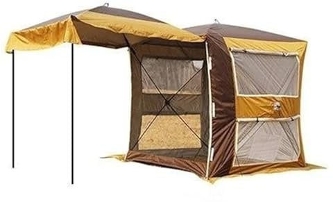 Tunnelzelte Automatisches Pop-up-Auto-Heckverlängerungszelt für den Außenbereich, 3–4 Personen, Camping-Unterstand, SUV-Überdachung, Ausstellungsmarkise Campingzelt(Yellow Color 2)