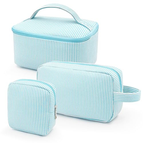 beifon 3er Set Kosmetiktasche Kulturtasche Damen, Teenager Mädchen Geschenke, Kulturbeutel, Make up Tasche Personalisierte Geschenke für Mädchen 8 9 10 11 12 13 15 16 Jahre Freundin Tochter