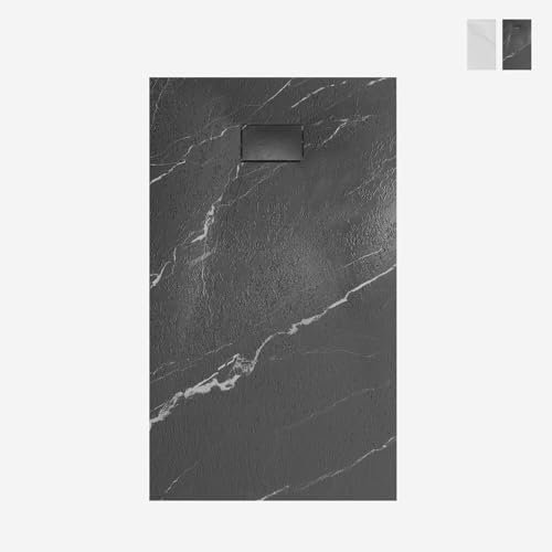 Produce Shop Piatto Doccia Rettangolare 120x90cm filopavimento Effetto Marmo Stone MM - Nero