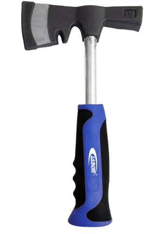 Labor Martello per Gessatore 600g – Testa in Acciaio Forgiato Temprato – Manico Bicomponente in Acciaio e Plastica – Accetta Professionale