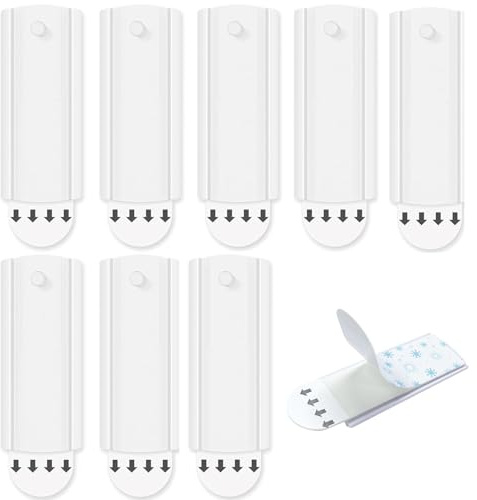 8-Stück Klebenagel für Bilderrahmen, Bilderhaken, Weiße Haken Selbstklebend, ABS-Klebenägel Wand, Klebehaken Bilder Putz Aufhänger, Universal Wanddekoration Wandhaken Spurlose Einfache - Rückstandslos