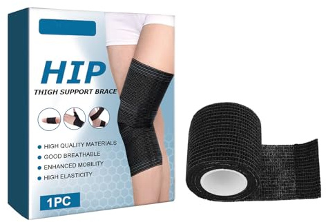 Bende elastiche per ginocchia, bendaggi coesivi, bende adesive per coscia, sport, dolore, fitness
