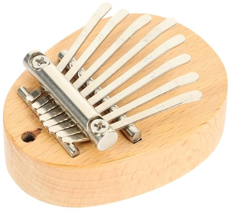 Achttonige Kalimba Daumenklavier für Anfänger, Tragbar, Präzise | Kiefer und Metall, Natürlich Schöner Klang, Leichtes Format, für Musik, mit Kleiner Bauweise