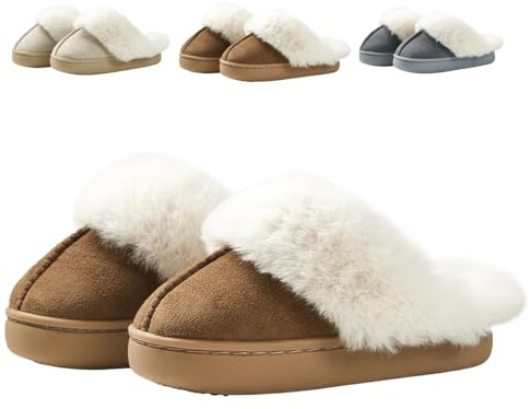 Fadezar Girls Boys Slippers kids Plush Warm Fluffy Slippers Memory Foam Fleece Slip-on House Shoes Indoor Outdoor
