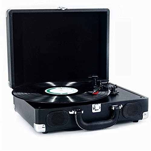 ZJFHEYUO Tourne-Disque rétro, Design Valise GE, pour la décoration intérieure, Tourne-Disque Vinyle 3 Vitesses, Style S, Taille Unique