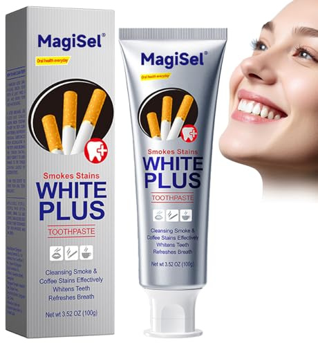 Smoke Coffee Tea Stain Dentifrice démaquillant instantané pour enlever les taches blanchissantes, dentifrice fumeur, pâte à dents démaquillante, mousse sans fluorures, respiration rafraîchissante (100