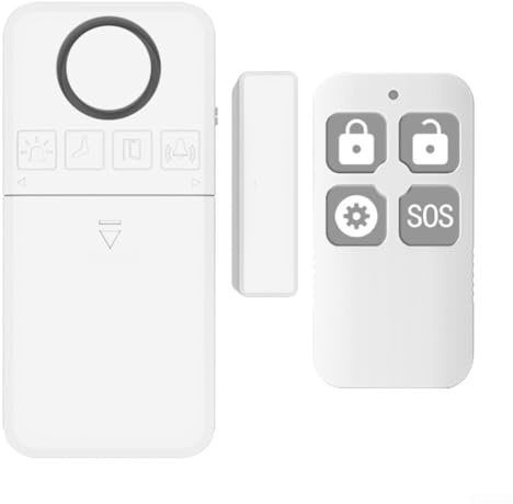 Zilimontt 130dB Alarme de Porte Sans Fil Capteur avec Télécommande et 4 Modes pour la Sécurité de la Maison Protection - Compatible avec Portes, Coffre-fort et Tiroirs
