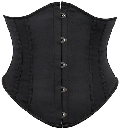 Generisch Corsage Rosa Damen,Corsage Oberteil Damen Eleganter Taillenmieder FüR Damen Im Korsett-Design FüR LäSsige Outfits, Ideal FüR Festivals Und Den Alltag (Black, XL)