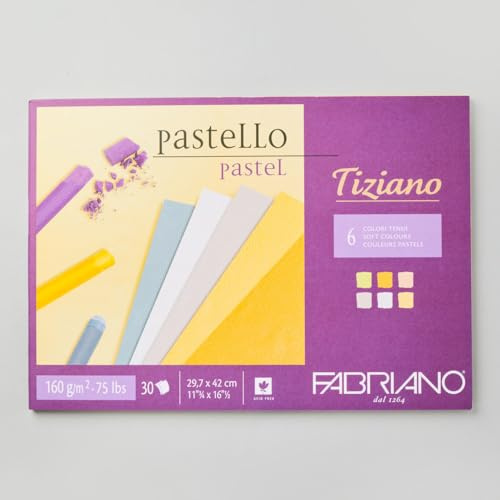 Unbekannt Fabriano Blocchi di Carta Pastello, Cotone, Multicolore, 21 x 29,7 x 0,5 cm