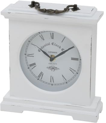 Boltze Tischuhr Betty (Farbe Weiß, Höhe 24 cm, für den Indoorbereich, Uhr, Analoge Uhr, Dekoobjekt, Dekoration) 5231600