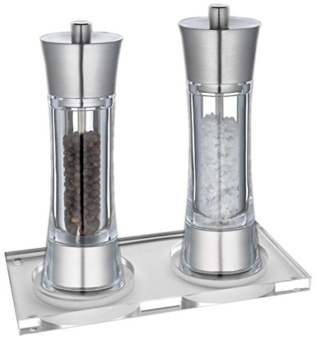 Zassenhaus Pepper + Salt Mill 7.0-inch with Stand