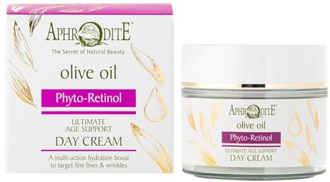 Aphrodite Anti-Aging & straffende Gesichtspflege Tagescreme - Natürliche Feuchtigkeitscreme Gesicht mit Bio-Olivenöl & Phyto-Retinol - Gesichtscreme Anti Falten (50 ml /1,70 fl oz)