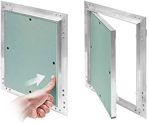 SYSTERM Revisionsklappe 250x350mm Gipskarton 12,5mm KRAL8 Revisionstür Revision Wartungstür 25x35cm Wartung Reinigungsklappe Wartungsöffnung mit Aluminium-Rahmen Feuchtraumgeeignet grün Trockenbau