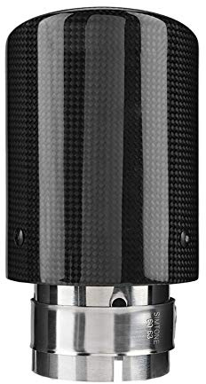 Auto Auspuffrohr, auspuffblende Carbon Style Auto Modifiziert Single Outlet Auspuffrohr Endrohr 63-89mm