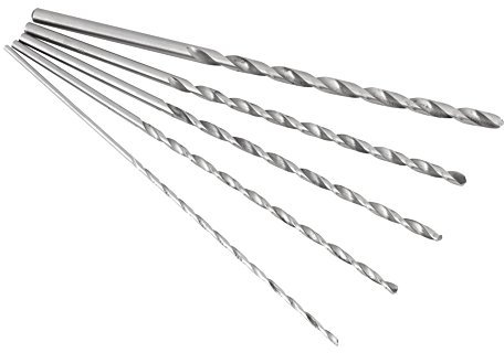 NOASR 5 Stück Bohrer Set, 2mm, 3mm, 3,5mm, 4mm, 5mm Durchmesser, Holzbohrer, Schlangenbohrer, Hochgeschwindigkeitsstahl, Sechskant, Spiralbohrer, für Holz, Aluminium, Kunststoff, täglicher Gebrauch